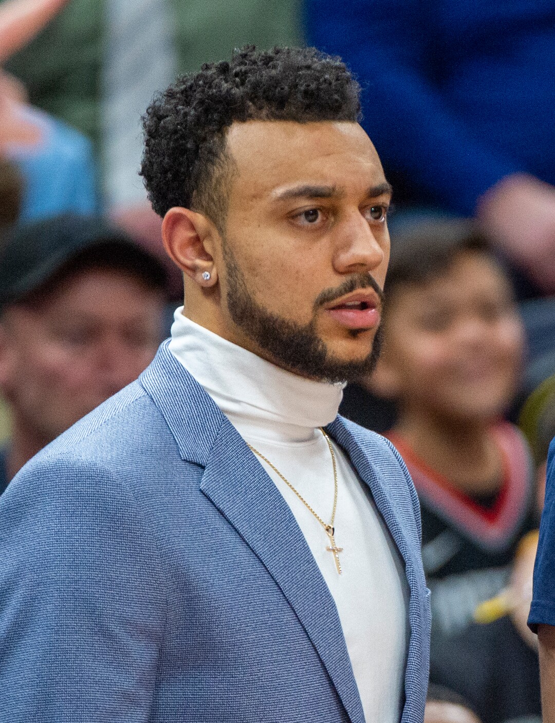 (Rick Egan  |  The Salt Lake Tribune)     Utah Jazz guard Nigel Williams-Goss (0) watches the action from the Jazz bench, in the Jazz 117-114 win over the Portland Trail Blazers, in NBA action in Salt Lake City, Friday, Feb. 7, 2020.