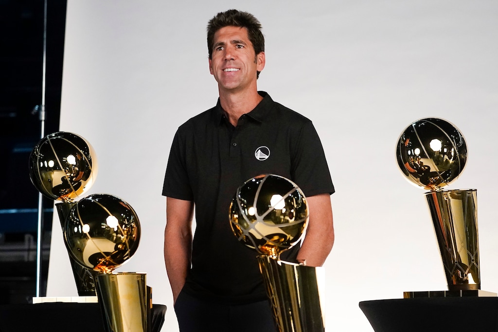 (Godofredo A. Vásquez | AP file photo) Bob Myers, who departed this year as president and general manager of the Golden State Warriors, is now serving as an ESPN studio and in-game analyst. The man who built the Warriors team reached five straight NBA Finals and captured four titles in an eight-year span said the Utah Jazz "are positioned extremely well."