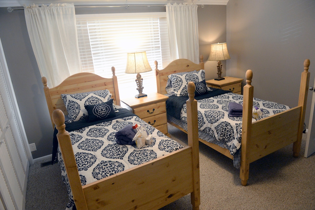 (Al Hartmann  |  The Salt Lake Tribune) 	Example of a double bedroom at a residential house in Murry for a new sober living housing program Monday Jan. 29.  The combined county and state funded program places people in safe, affordable housing while continuing to receive treatment for substance use.  The residential home is now open in Murray providing space for 12 residents