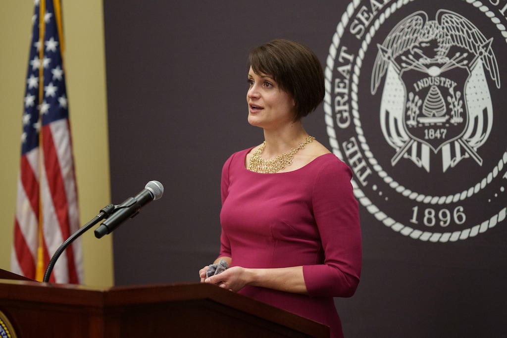 (Trent Nelson | The Salt Lake Tribune) Dr. Angela Dunn at a news conference in Salt Lake City on Thursday, April 22, 2021. Dunn will be leaving her post as state epidemiologist to lead the Salt Lake County Health Department.