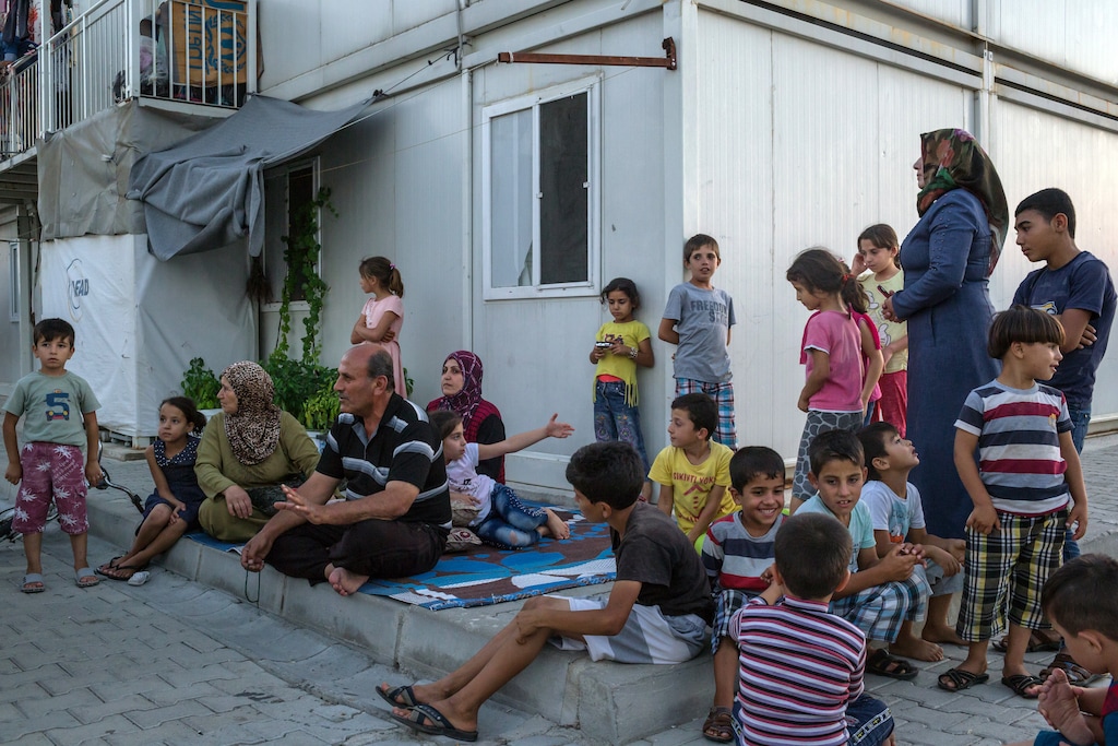 (Mauricio Lima | The New York Times) Syrian refugees at a camp in southern Turkey on Aug. 31, 2019. President Recep Tayyip Erdogan of Turkey, whose country hosts 3.6 million Syrian refugees, directed forces to invade northern Syria to establish a refugee zone, putting Syrian Kurds at risk without American backing.