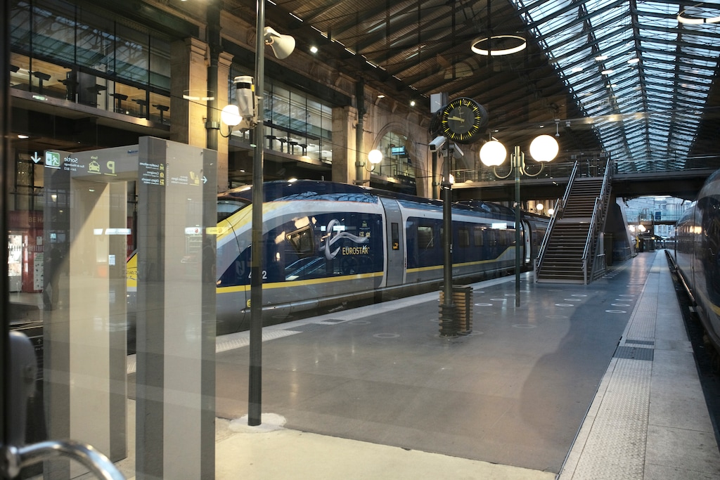 (Lewis Joly | The Associated Press) An empty Eurostar platform is pictured at Gare du Nord train station in Paris, Monday Dec. 21, 2020.
