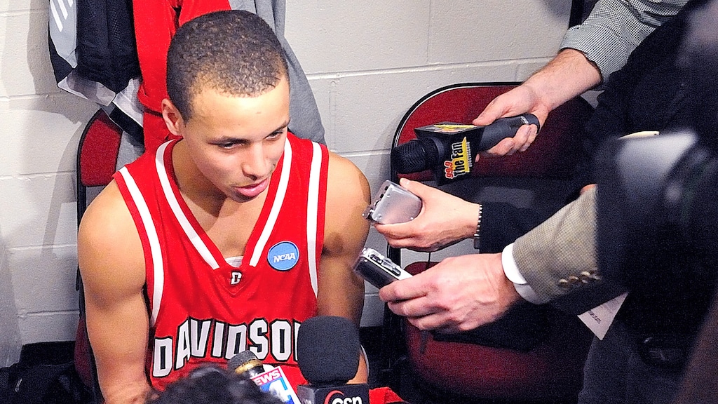 (Sundance Institute) Basketball star Stephen Curry, seen here fielding interviews in his college days, is the subject of director Peter Nicks' documentary "Stephen Curry: Underrated," an official selection in the Special Screenings program at the 2023 Sundance Film Festival.