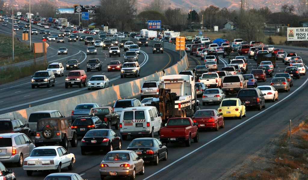 (Rick Egan  |  Tribune file photo) Heavy traffic is expected on Interstate 15 this Thanksgiving weekend.