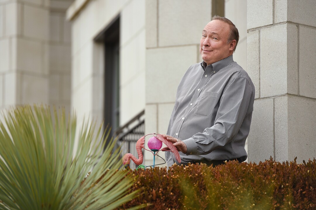 (Francisco Kjolseth  |  The Salt Lake Tribune)  Letting his humor shine through, Senator Jim Dabakis has been busy rehearsing for a telling his life story in a one-man show this Saturday and Sunday at the Salt Lake Acting Company. He says it's a reaction to all the politicians who poll and focus-group their messages and avoid their constituents by not holding town hall meetings.