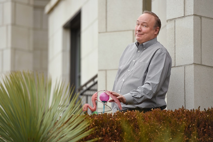 (Francisco Kjolseth  |  The Salt Lake Tribune)  Letting his humor shine through, Senator Jim Dabakis has been busy rehearsing for a telling his life story in a one-man show this Saturday and Sunday at the Salt Lake Acting Company. He says it's a reaction to all the politicians who poll and focus-group their messages and avoid their constituents by not holding town hall meetings.