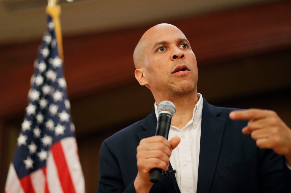 (John Locher | AP Photo) Democratic presidential candidate Sen. Cory Booker speaks at a campaign event Tuesday, May 28, 2019, in Henderson, Nev.