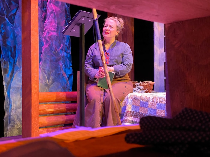 (Photo  courtesy of Plan B Theatre) April Fossen plays six different roles in Jenifer Nii's new play "The Audacity."