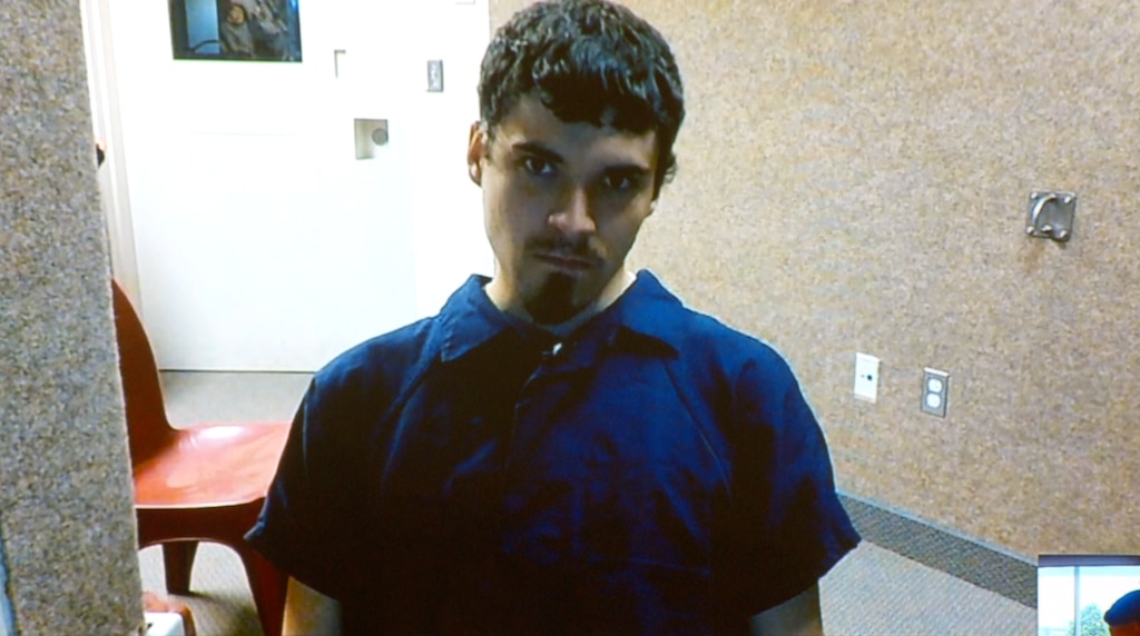 (FOX 13, pool video) Alex Whipple, 21, makes an initial appearance on minor charges on Tuesday, May 28, 2019. A judge ordered him held without bail, in part because he is a suspect in the disappearance of his niece, Elizabeth "Lizzy" Shelley.