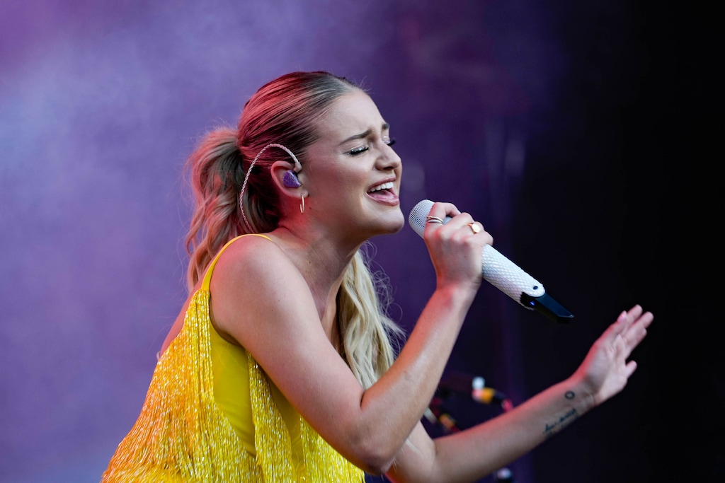(Francisco Kjolseth | The Salt Lake Tribune) Kelsea Ballerini performs during her ‘Heartfirst’ tour in a sold out show at the Sandy Amphitheater on Thursday, July 29, 2023.