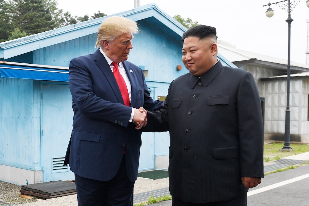 (Susan Walsh | AP) President Donald Trump meets with North Korean leader Kim Jong Un at the border village of Panmunjom in the Demilitarized Zone, South Korea, Sunday, June 30, 2019.