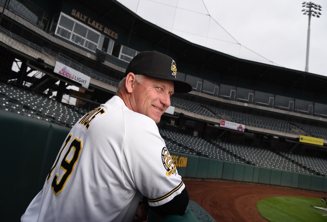 (Francisco Kjolseth  |  The Salt Lake Tribune)  Salt Lake Bees pitching coach Pat Rice is getting ready to start a new season as the team comes together for Media Day on Tuesday, April 3, 2019. 
