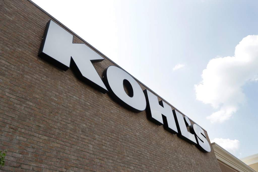 (Chuck Burton | AP, File) A Kohl's sign is shown in front of a Kohl's store in Concord, N.C. Kohl's wants you to skip the post office and bring your Amazon returns to its stores. The department store chain says it will accept Amazon returns at all its 1,150 stores starting in July.