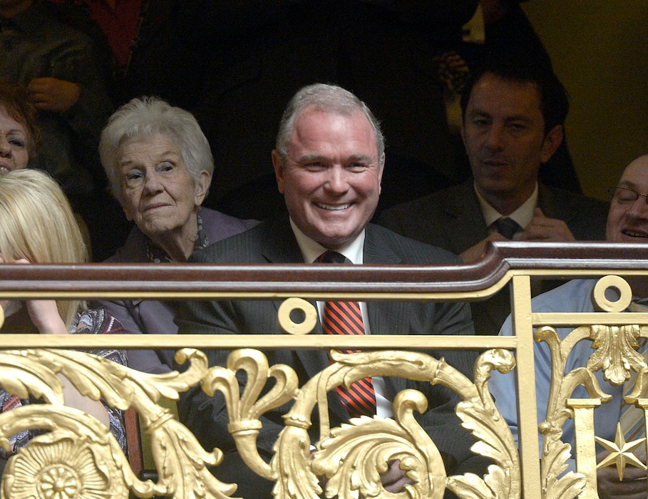 (Al Hartmann  |  Tribune file photo)
Developer Terry Diehl smiles from a front row seat in the gallery in the Utah House of Representatives on the first day of the 2015 Legislature.