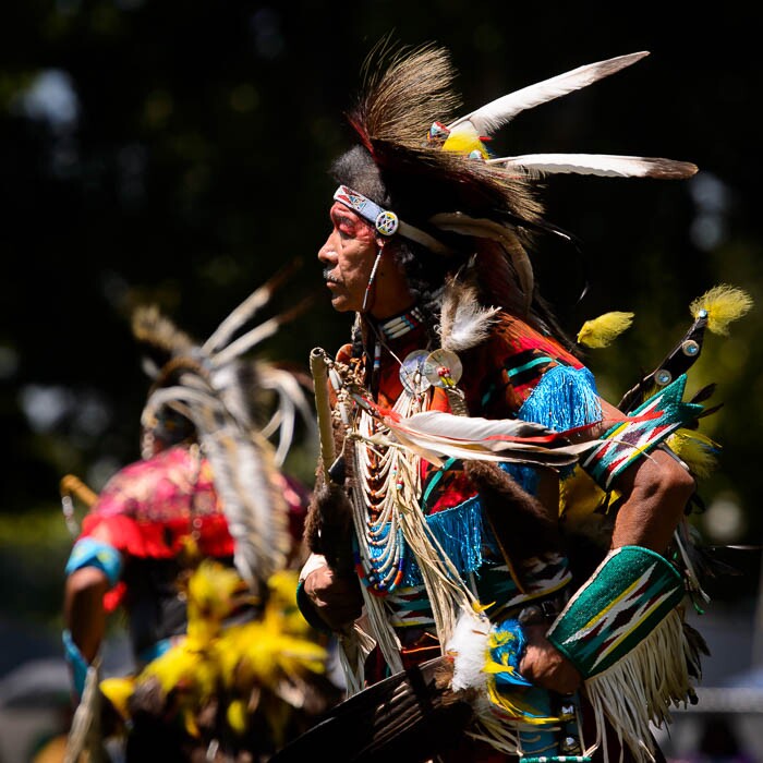 (Trent Nelson | The Salt Lake Tribune)  
24th Annual NACIP Powwow and festival at Liberty Park in Salt Lake City, Tuesday July 24, 2018. Manford Plenty Hawk Walks.