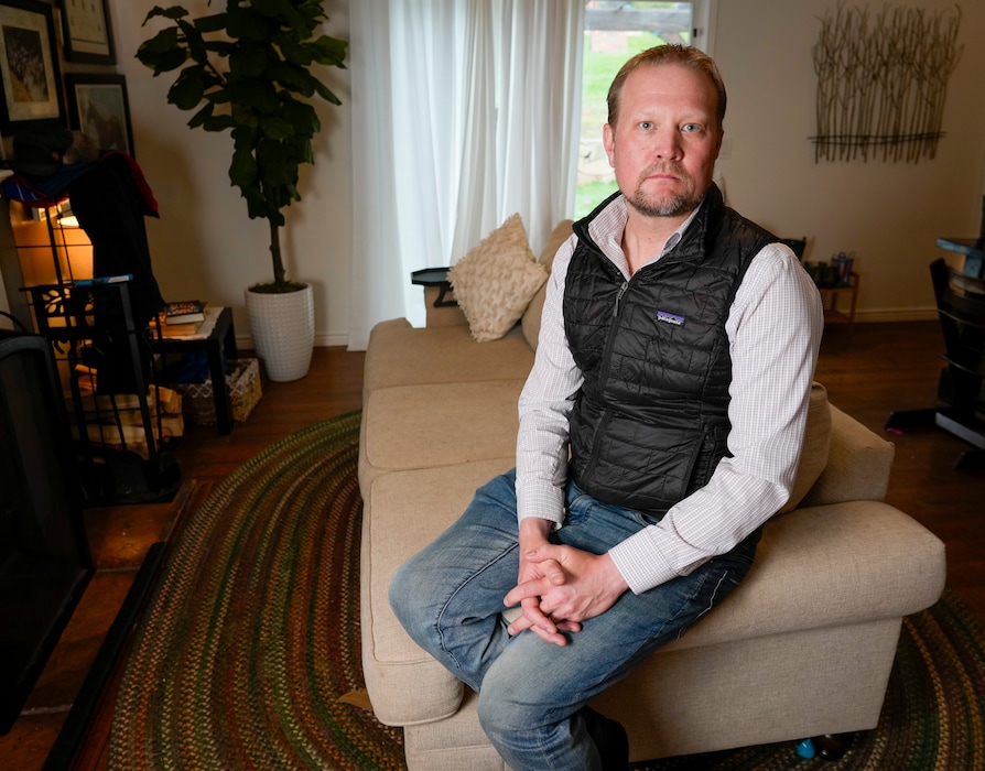 (Bethany Baker  |  The Salt Lake Tribune) Karl Persson, a Park City father who has submitted two civil rights complaints about the Park City School District, sits in his home in Park City on Friday, May 10, 2024.