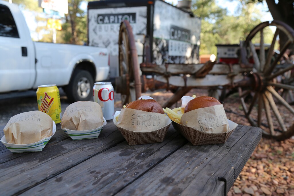 (Mark E. Bailey) Luke Fowles spent years working at fine dining establishments before transitioning to his current mobile format. The Capitol Burger truck is based in Torrey.