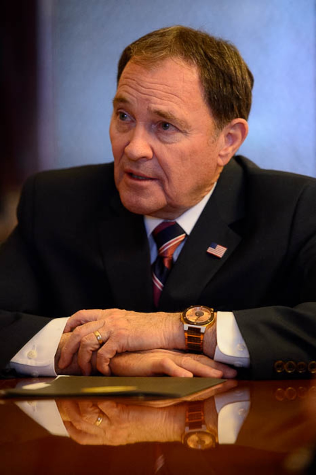 (Trent Nelson | The Salt Lake Tribune)  Utah Governor Gary Herbert in his Salt Lake City office, Thursday March 8, 2018.