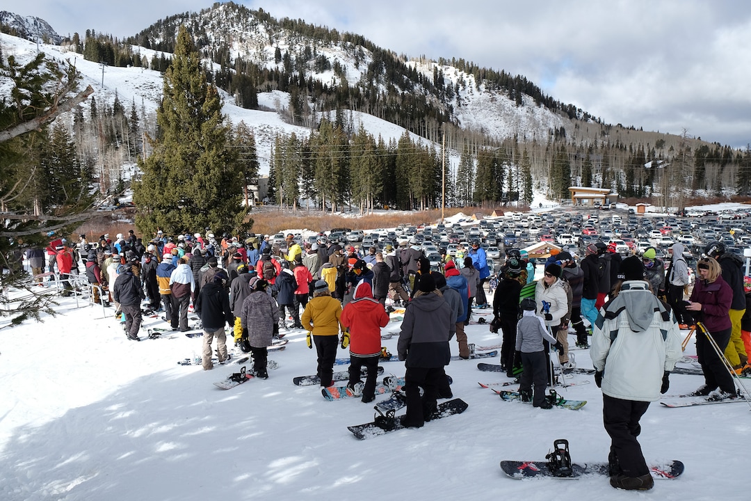 (Francisco Kjolseth  |  The Salt Lake Tribune)  With recent snowfall combined with extensive snowmaking, Brighton Resort opens for the season on Tuesday, Nov. 21, 2017.  Offering a base averaging between 10-20 inches on 3 runs serviced by 2 lifts, “Top to Bottom” skiing and snowboarding begins for snow enthusiasts ready for the season.