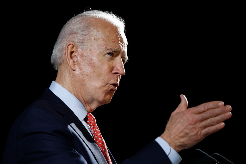 (Matt Rourke | AP file photo) Democratic presidential candidate former Vice President Joe Biden speaks about the coronavirus Thursday, March 12, 2020, in Wilmington, De.
