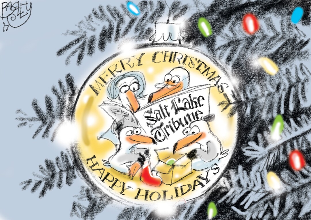 This Pat Bagley cartoon appears in The Salt Lake Tribune on Sunday, Dec. 24, 2017.