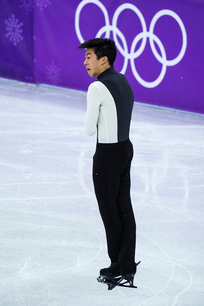 (Chris Detrick  |  The Salt Lake Tribune)  Salt Lake City's Nathan Chen competes in the Men Single Skating Short Program at Gangneung Ice Arena during the Pyeongchang 2018 Winter Olympics Friday, Feb. 16, 2018. Chen finished with a score of 82.27.
