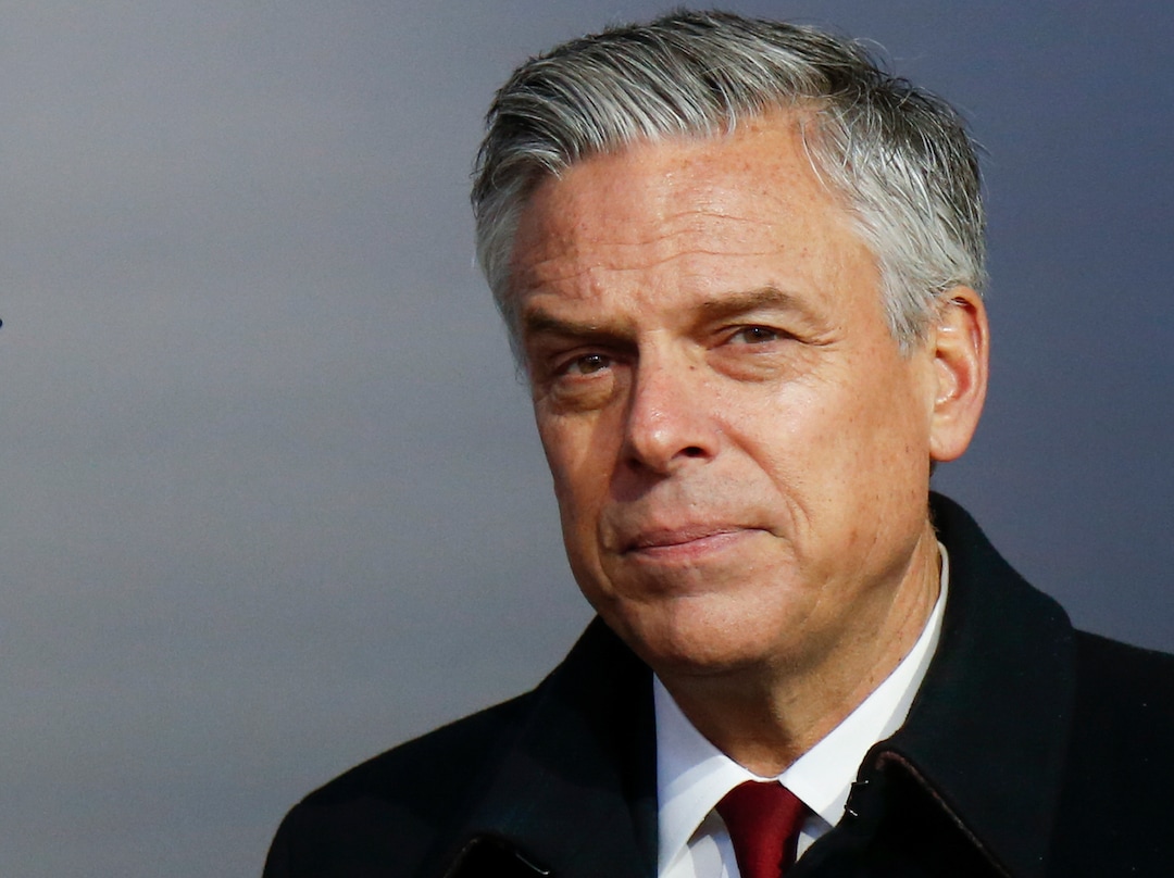 (Alexander Zemlianichenko  |  AP Photo) In this Monday, Jan. 29, 2018 file photo, U.S. Ambassador to Russia Jon Huntsman Jr. attends an opening ceremony of the stone of the memorial to members of the resistance at Nazis concentration camps during WWII, at the Jewish Museum and Center for Tolerance in Moscow, Russia. The U.S. and British embassies in Moscow said Wednesday July 17, 2019, that Russia has refused visas to teachers at a school that educates diplomats' children. 