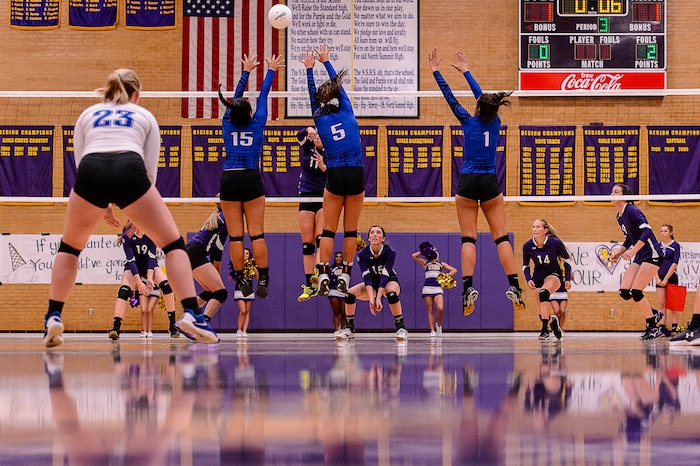 (Trent Nelson  |  The Salt Lake Tribune)  North Summit hosts Bingham, high school girls' volleyball in Coalville, Thursday August 17, 2017.