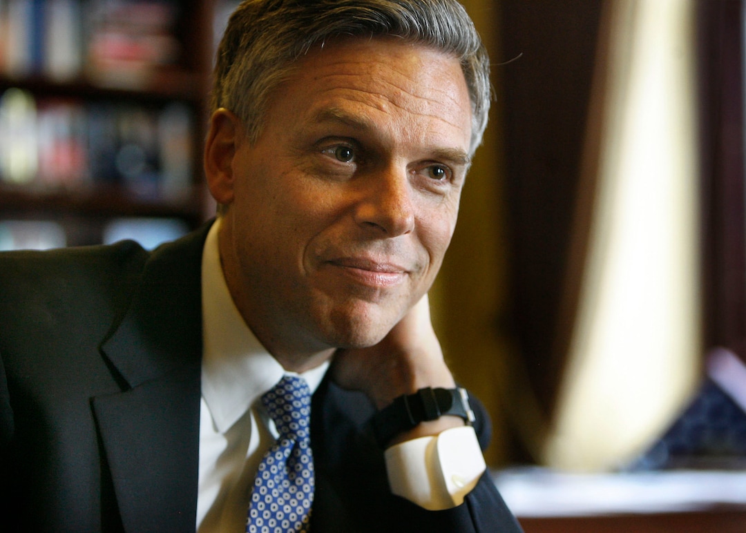 (Scott Sommerdorf  |  The Salt Lake Tribune)  Utah Governor Jon Huntsman Jr. responds to reporter's questions about the state budget being dealt with in the legislature, Thursday, Feb. 26, 2009.