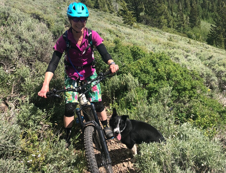 (Molly Absolon | Writers on the Range)

Mountain biker Celeste Young takes a break along the Big Hole Crest Trail in Idaho, Summer 2022.