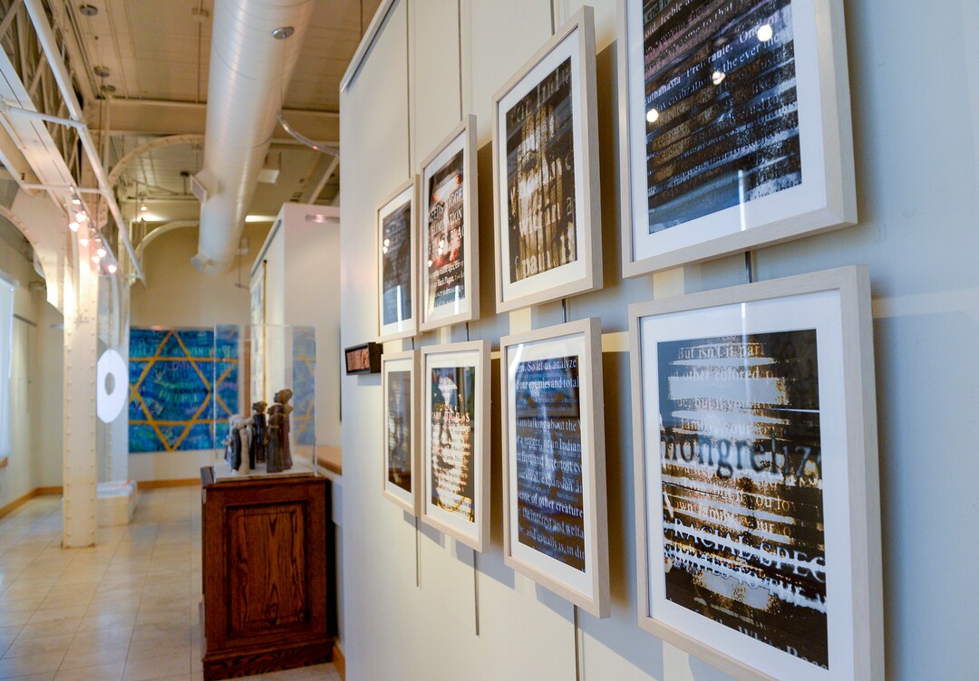Leah Hogsten  |  The Salt Lake Tribune  The exhibit, "Speaking Volumes: Transforming Hate," opening Friday, June 15 at the Ogden Union Station Museum. The exhibit showcases 30 artists who transformed white-supremacist books into uplifting works of art.