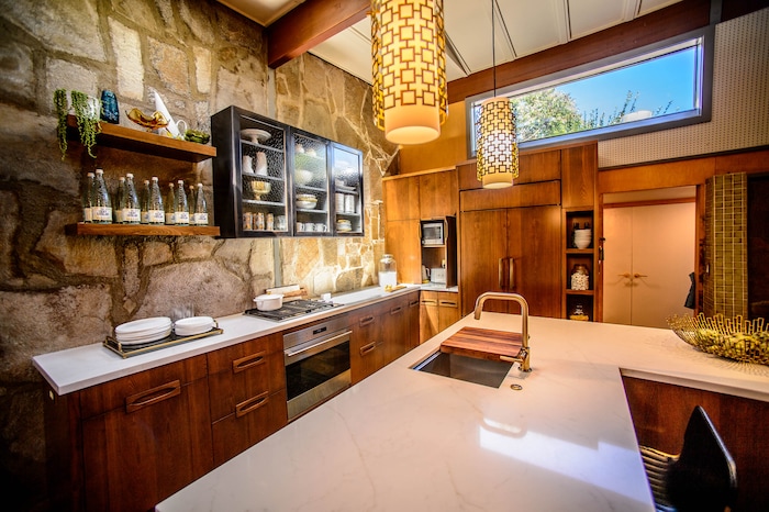 (Trent Nelson  |  The Salt Lake Tribune)  Jason & Courtney Hawks' home is part of the 2019 Salt Lake Modern Homes Tour, taking place in Holladay on Oct. 5. Preservation Utah is featuring 5 mid-century modern homes that were built in 1955 by architect Stephen Macdonald. The home was photographed on Thursday Sept. 26, 2019.