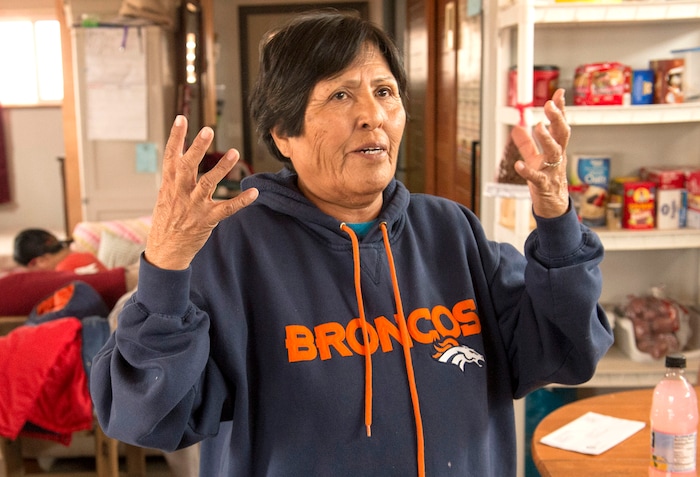 Rick Egan | The Salt Lake Tribune
Mary Benally talks about time she spent as a child, living on Butler Wash, a stretch of land about 20 miles long, east of Comb Ridge in Bears Ears National Monument. Thursday, January 12, 2017.
