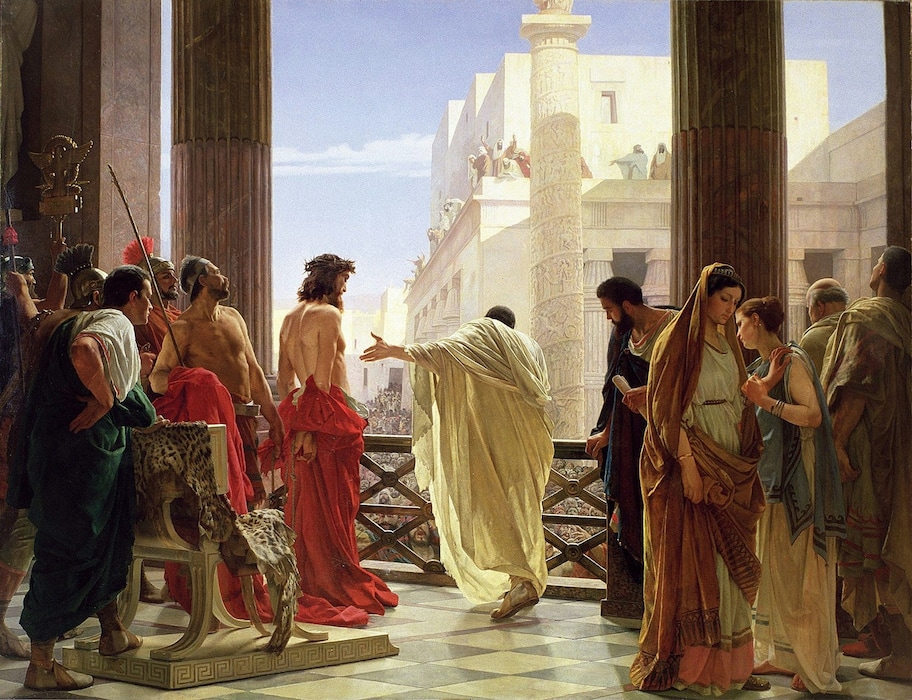 (Tungsten/Galleria d'Arte Moderna via Wikimedia Commons) "Ecce Homo" (Behold the Man), by 19th-century painter Antonio Ciseri, depicts Pontius Pilate presenting Jesus to a crowd in Jerusalem.