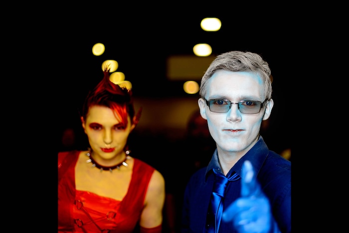 (Trent Nelson | The Salt Lake Tribune)  Faces of cosplayers and normals as the crowds stream into Salt Lake Comic Con, Thursday September 21, 2017.