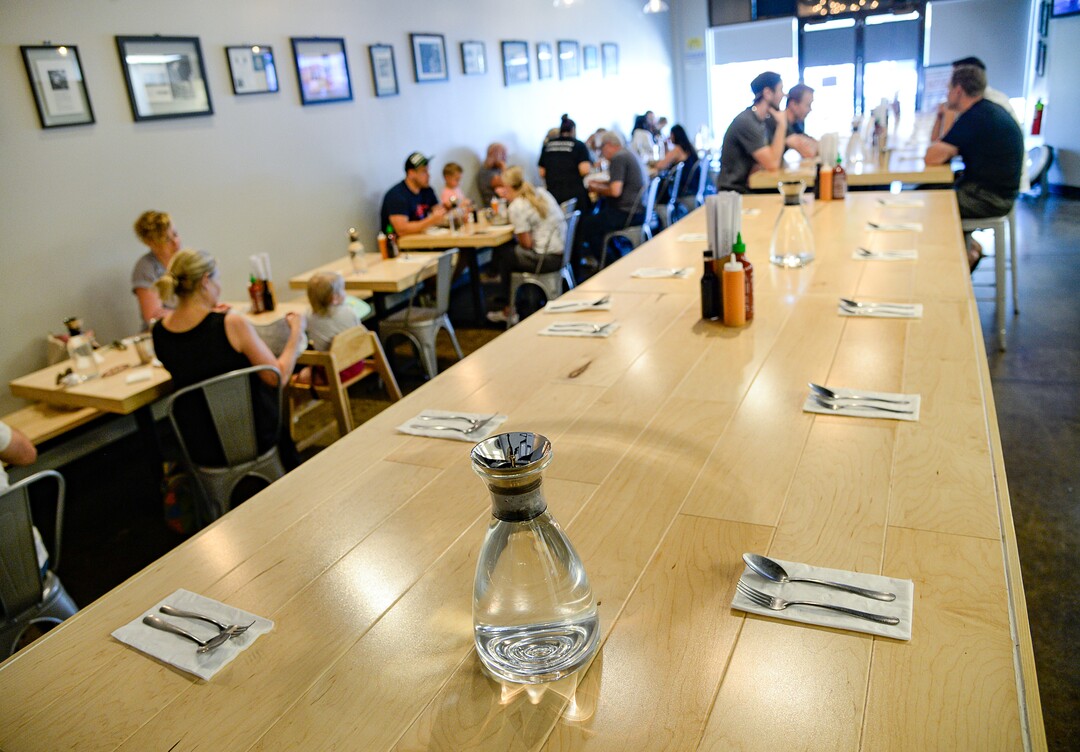 (Francisco Kjolseth  |  The Salt Lake Tribune)  The Angry Korean fusion restaurant prepares meals during the lunch hour on Wed. Sept. 4, 2019. Originally started with a food truck, they now have a sit-down restaurant in South Jordan.
