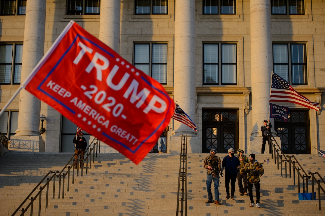 (Trent Nelson  |  The Salt Lake Tribune) Trump supporters gathered at the State Capitol in Salt Lake City on Wednesday, Jan. 6, 2021.