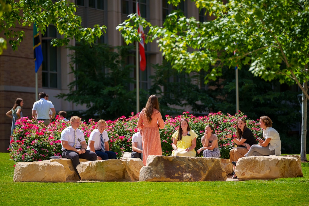 (Trent Nelson  |  The Salt Lake Tribune) Missionaries at the Missionary Training Center in Provo in 2023. Missionary stories and folklore are ubiquitous in The Church of Jesus Christ of Latter-day Saints.