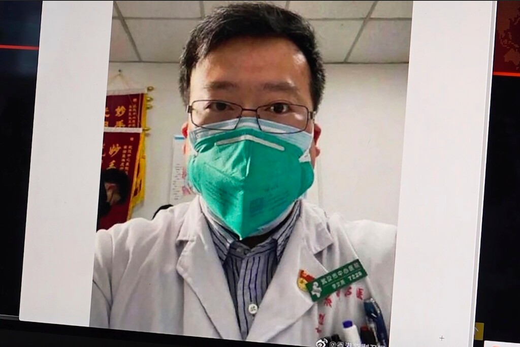 (AP) This image from video, shows a selfie of Dr. Li Wenliang. The Chinese doctor who got in trouble with authorities in the communist country for sounding an early warning about the coronavirus outbreak died Friday, Feb. 7, 2020, after coming down with the illness. The Wuhan Central Hospital said on its social media account that Dr. Li, a 34-year-old ophthalmologist, was “unfortunately infected during the fight against the pneumonia epidemic of the new coronavirus infection.”