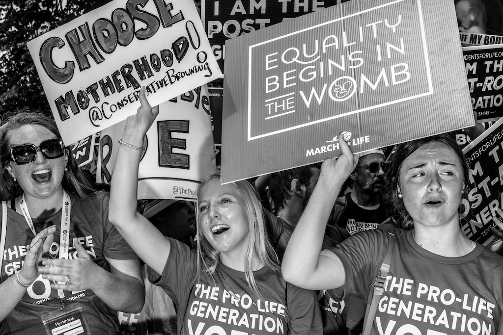 (Mark Peterson | The New York Times)

Anti-abortion demonstrators outside the U.S. Supreme Court on the day it overturned its Roe vs. Wade ruling that protected abortion rights, in Washington, June 24, 2022. “While the pro-life movement has won the right to legislate against abortion,” writes The New York Times columnist Ross Douthat, “it has not yet proven that it can do so in a way that can command durable majority support. Its weaknesses will not disappear in victory.”