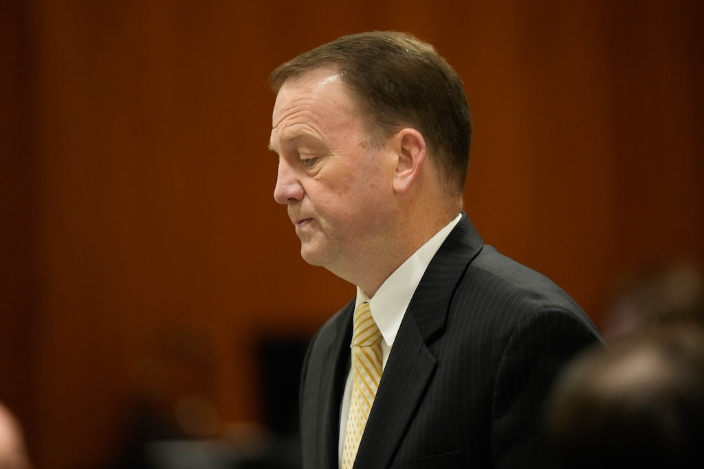 (Francisco Kjolseth | The Salt Lake Tribune) Deputy Utah County Attorney Christopher Ballard in 4th District Court in Provo on Friday, June 12, 2026, during a hearing for Tyler Robinson, accused in the fatal shooting of Charlie Kirk.