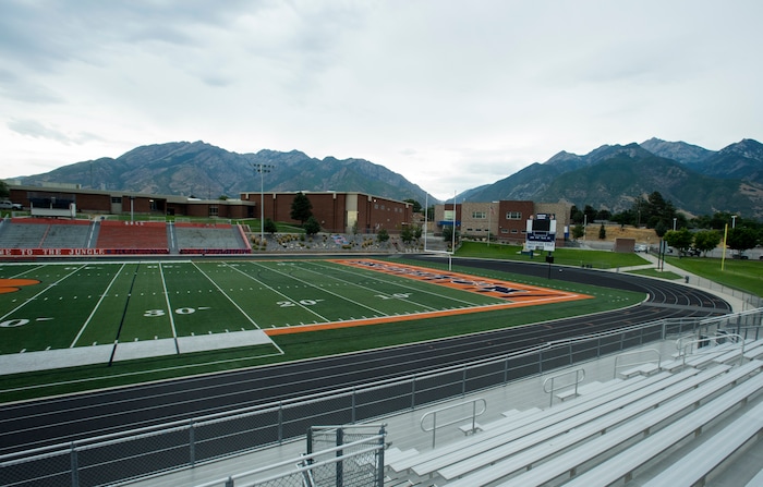 (Rick Egan  |  The Salt Lake Tribune)  Brighton football field, Wednesday, August 8, 2017.
