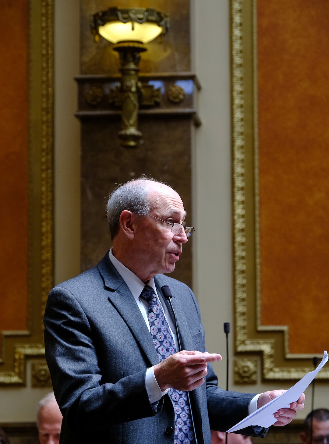 (Francisco Kjolseth  |  The Salt Lake Tribune)  Rep. Merrill Nelson, R-Grantsville, sponsor of HB198, resurrects procedures to force the Utah Attorney General to provide the Legislature written legal opinions when requested, as already required by law. The Legislature called itself into special session to attempt to override Gov. Gary Herbert's vetoes of two bills. 