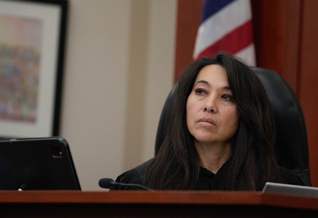 (Francisco Kjolseth | The Salt Lake Tribune) Third District Judge Dianna Gibson listens to a hearing on congressional redistricting maps in Salt Lake City on Friday, Oct. 24, 2025.