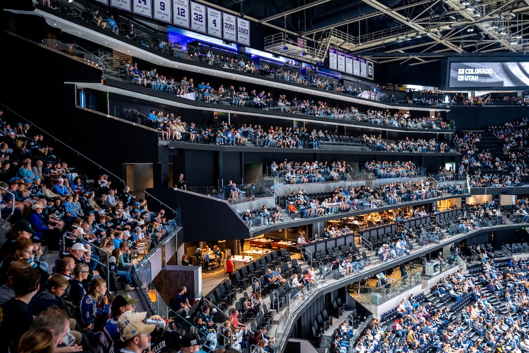 (Trent Nelson  |  The Salt Lake Tribune) The Utah Mammoth host the Colorado Avalanche, NHL hockey in Salt Lake City on Saturday, Sept. 26, 2026.