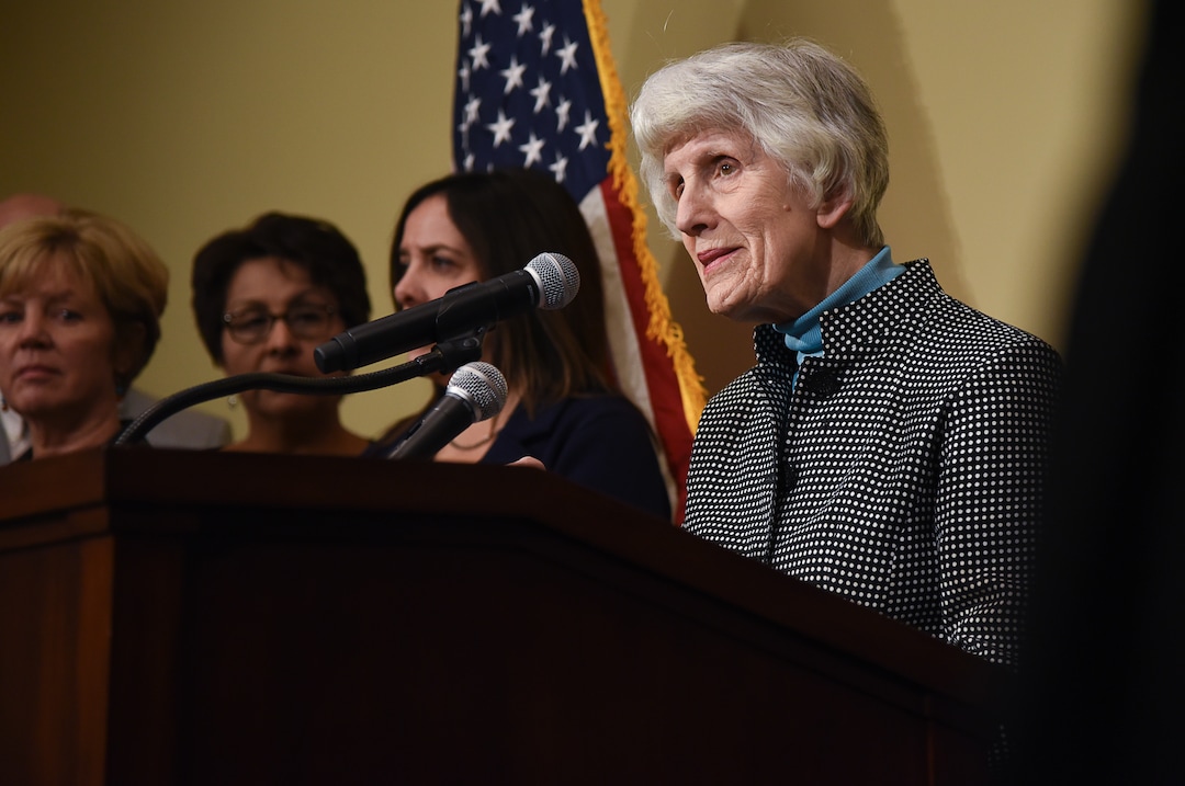 (Francisco Kjolseth  |  The Salt Lake Tribune)  Homeless community advocate Pamela Atkinson answers questions from the media as the Homeless Resource Center Transition Team presents the planned timeline for the transition from the downtown shelter to the three new homeless resource centers during a press event at the Utah Capitol on Wed. Jan. 23, 2019. The downtown shelter will close this fall, and a team consisting of the state of Utah, Salt Lake City, Salt Lake County, community advocates, resource center operators and more are working in unison to finalize plans, work through potential issues and ensure a smooth transition for clients and service providers.
