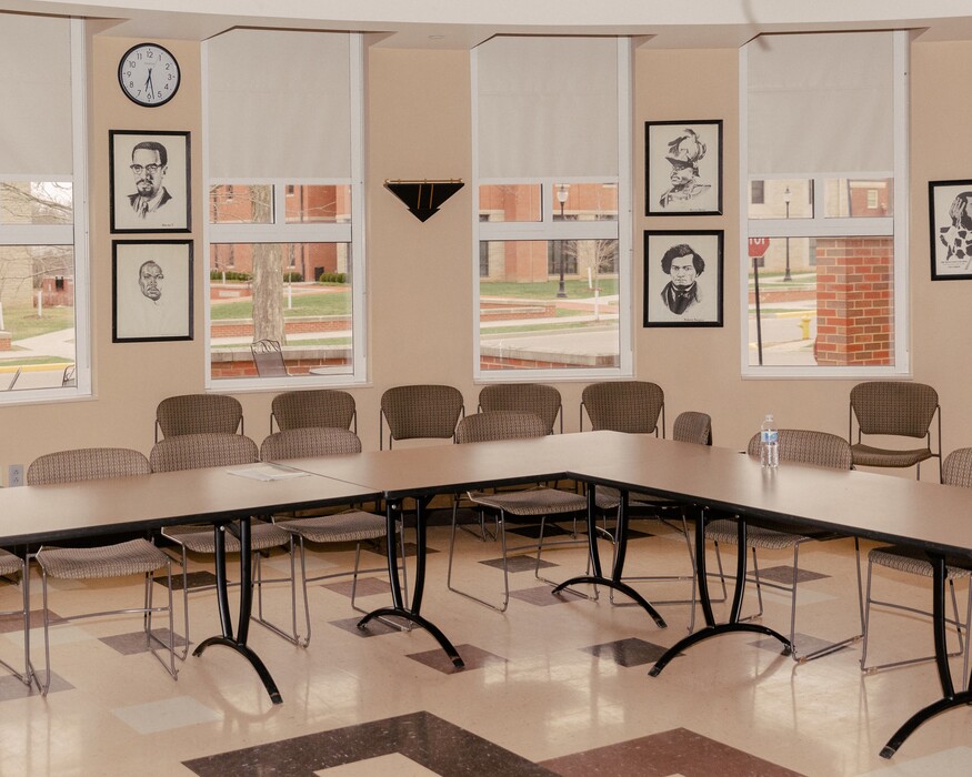 (Evan Jenkins | The New York Times)
Portraits of Black historical figures hang on the walls of a classroom in Crawfordsville, Ind., April 5, 2019. "In a way, America's classrooms have always been auxiliary battlegrounds for the country's larger culture wars," writes New York Times columnist Charles M. Blow.