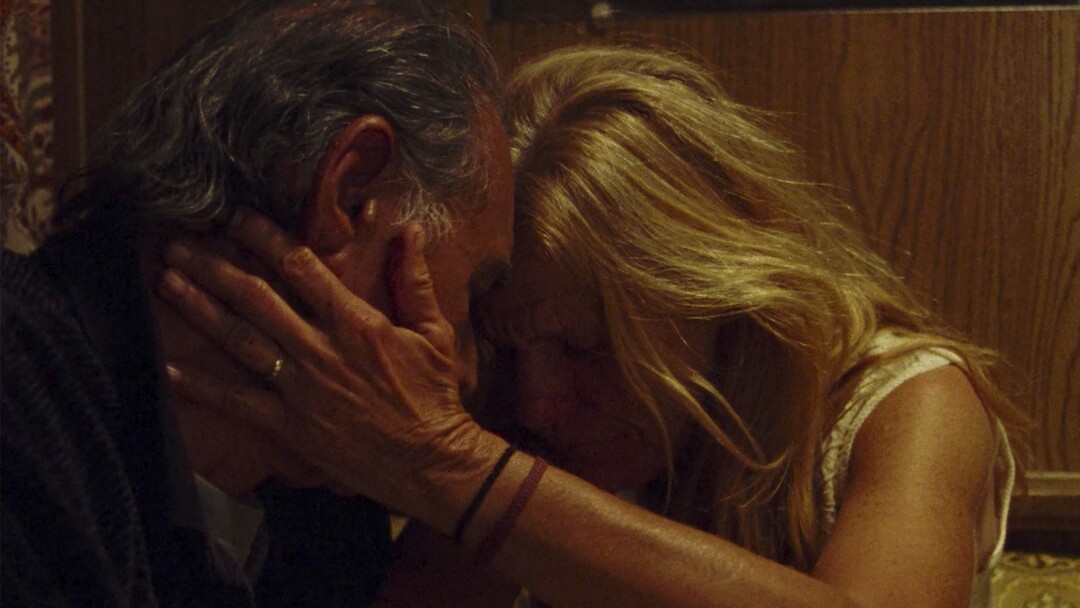(Alfonso Herrera Salcedo  |  Sundance Institute) Dale Dickey, right, and Wes Studi  play former childhood sweethearts who reunite decades later, in "A Love Song," directed by Max Walker-Silverman, an official selection of the Next section at the 2022 Sundance Film Festival.