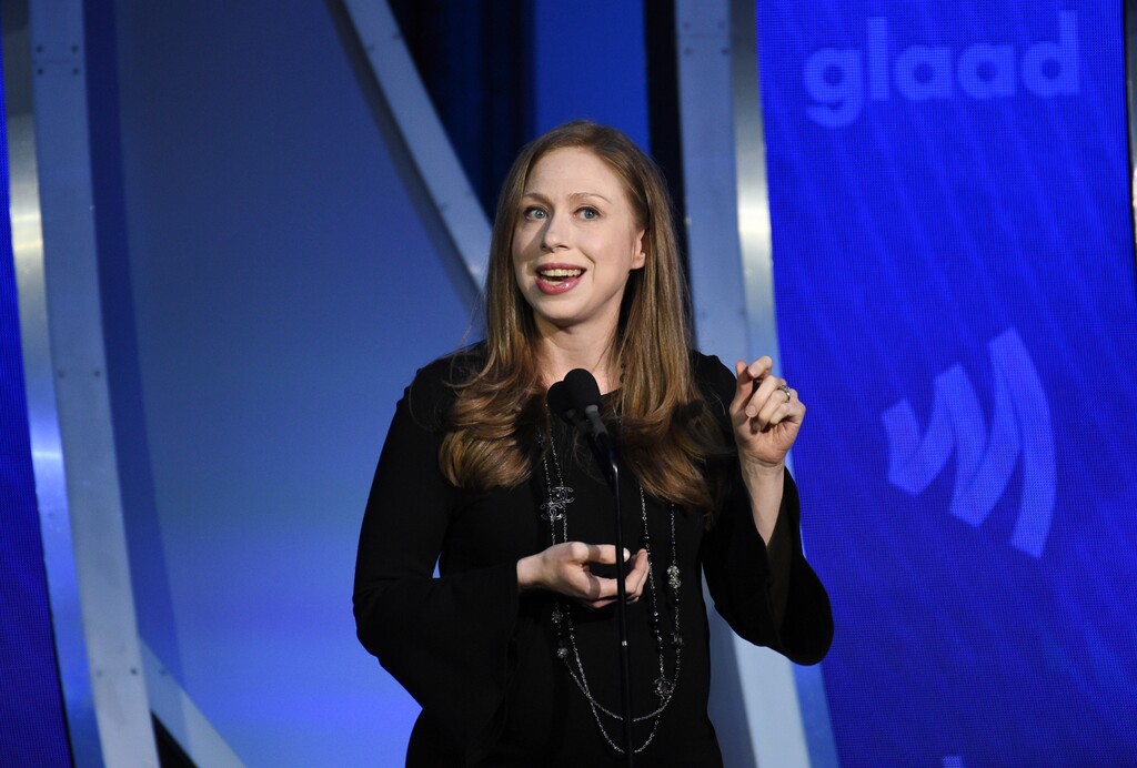 (Evan Agostini | Invision via AP, file) Author Chelsea Clinton speaks at the 30th annual GLAAD Media Awards at the New York Hilton Midtown on Saturday, May 4, 2019, in New York.