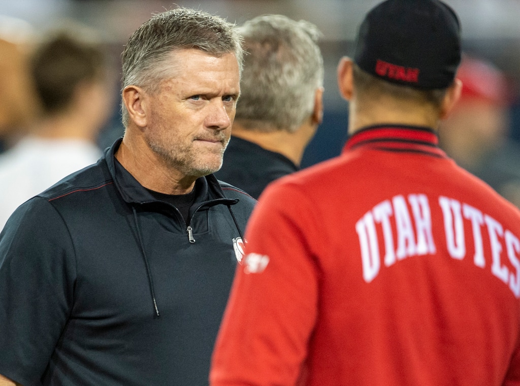 (Rick Egan  |  The Salt Lake Tribune)     Utah Utes head coach Kyle Whittingham before watches his team warm up, before PAC-12 action between the Utah Utes and the Arizona Wildcats in Tucson, Saturday, Nov. 23, 2019.
